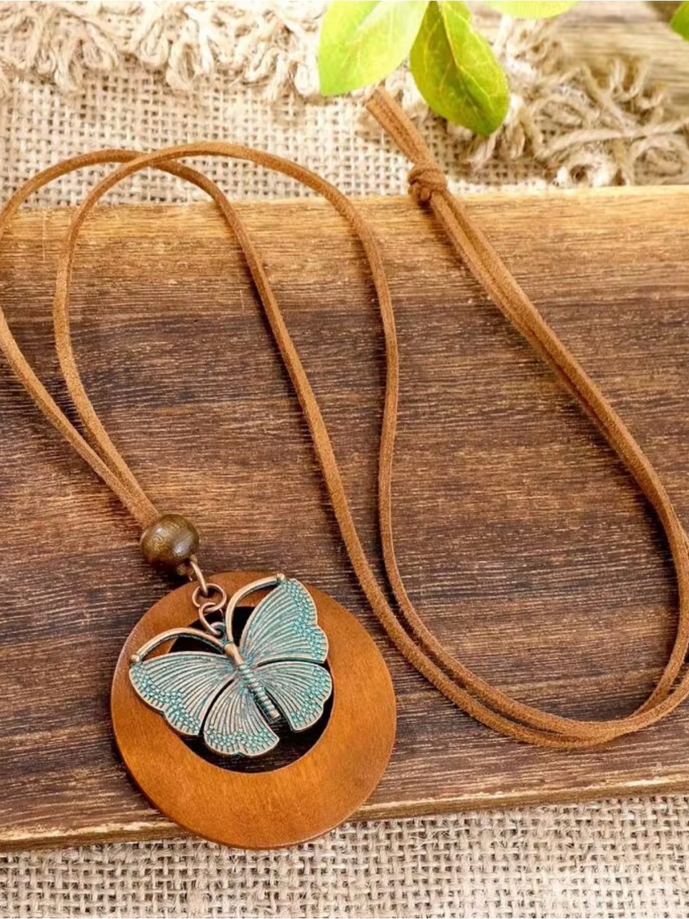 Boho Butterfly Necklace and Earring Set - Picture 4 of 5